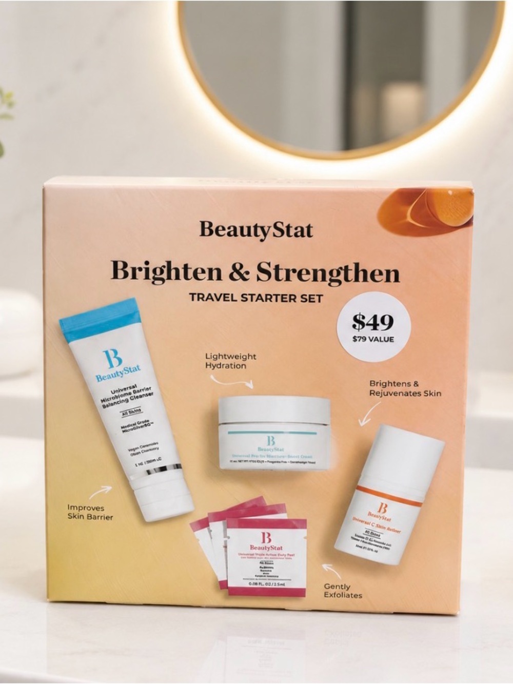 BeautyStat Brighten & Strengthen Travel Starter Set
